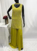 Pure Crepe Green Wedding Wear Moti Work Readymade Plazzo Suit